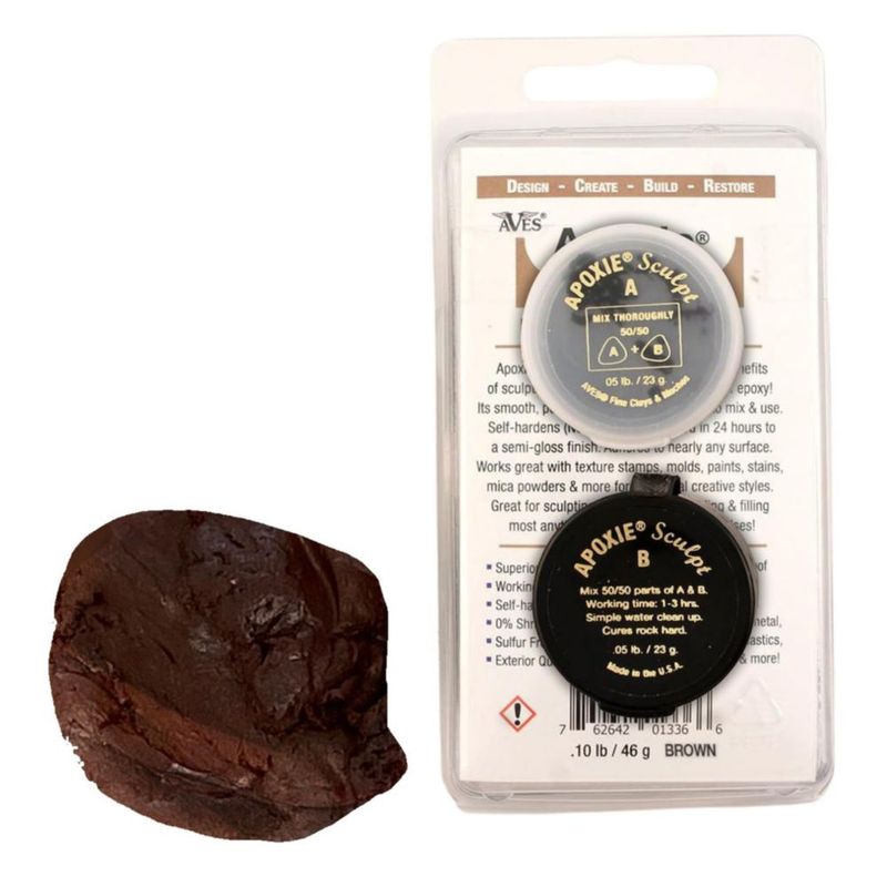 Material para Escultura Aves Apoxie Sculpt 46g Marrón