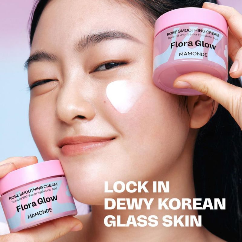 Crema Hidratante Facial MAMONDE Flora Glow de Rosa
