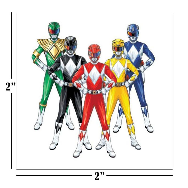Tatuajes Temporales de Power Rangers 72 Piezas para Fiestas Infantiles