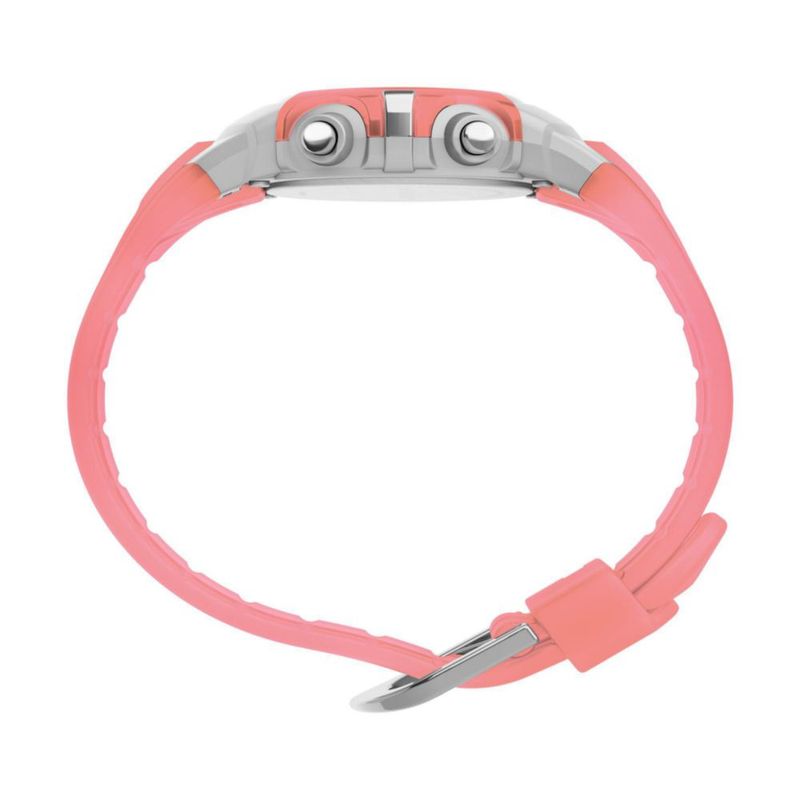 Reloj Digital Timex Caja Plateada 33 mm Correa Rosa