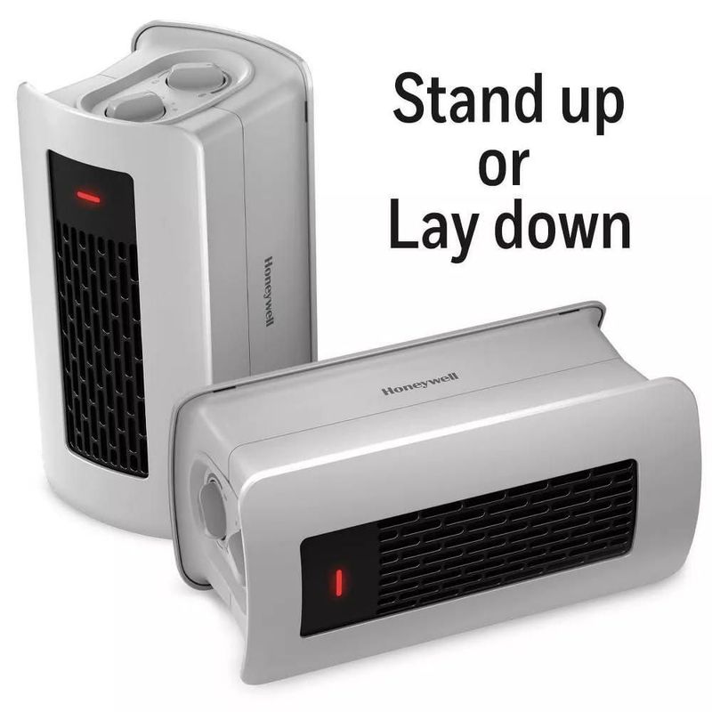 Heater Honeywell Ventilador versátil gris de dos posiciones de 1500 W
