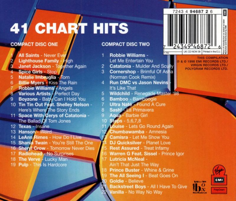 CD de Música emi Now That's What I Call Music 39 2CD