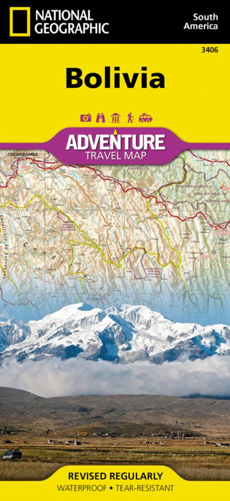 Mapa de Aventura National Geographic Bolivia Impermeable