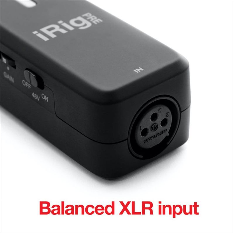 Preamplificador de Micrófono IK Multimedia iRig Pre HD XLR +48V Phantom