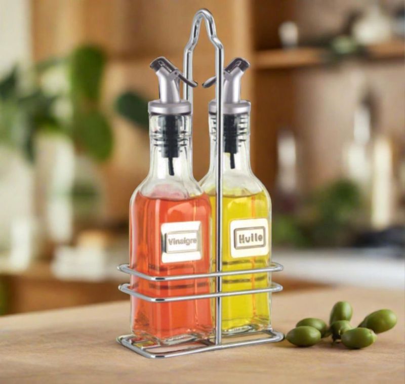 Set de Botellas Cuisinox para Aceite y Vinagre 175 ml con Picos Antigoteo