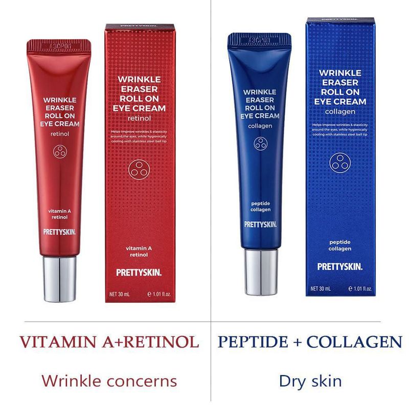 Crema para Ojos PRETTYSKIN Roll On 30 ml Vitamina A Retinol