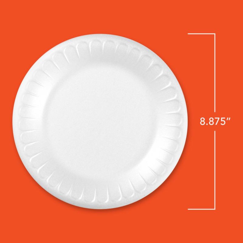 Platos de Espuma Hefty Everyday 23 cm Blancos Paquete de 45