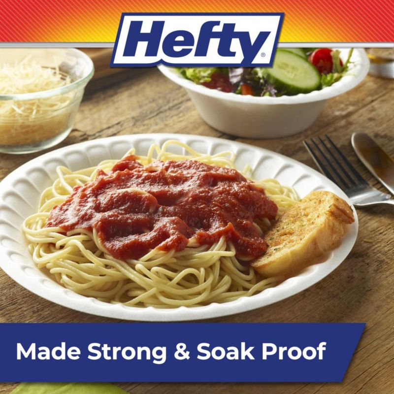 Platos de Espuma Hefty Everyday 23 cm Blancos Paquete de 45