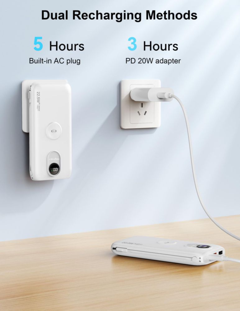 Power Bank XEGNER 10000mAh 20W Inalámbrico con Enchufe para iWatch