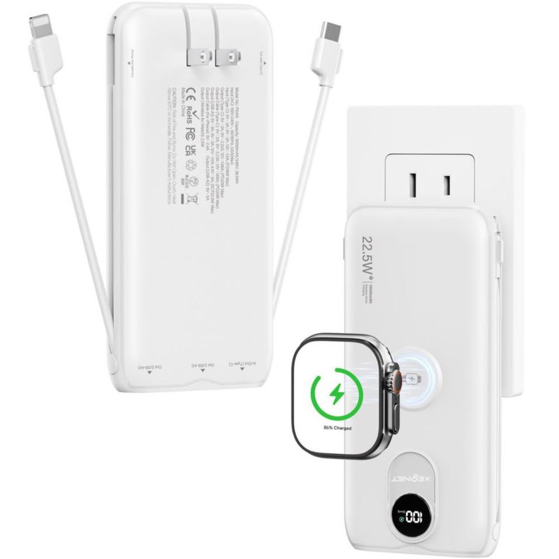 Power Bank XEGNER 10000mAh 20W Inalámbrico con Enchufe para iWatch