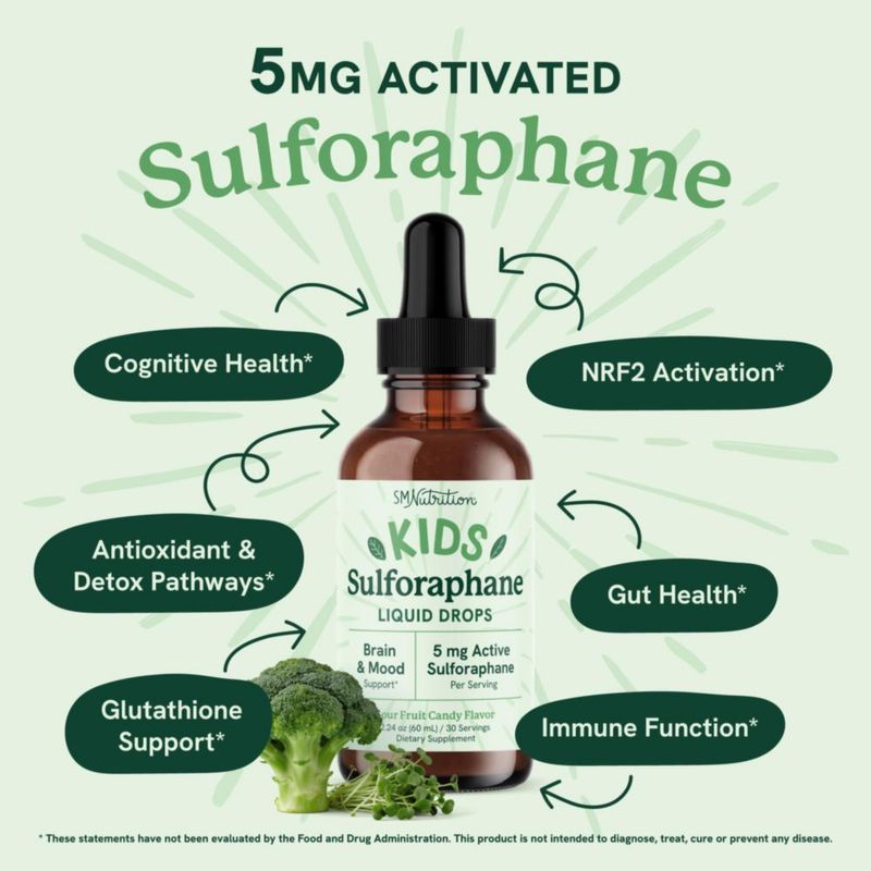 Suplemento Herbal SMNutrition Gotas Líquidas de Sulforafano 60 ml