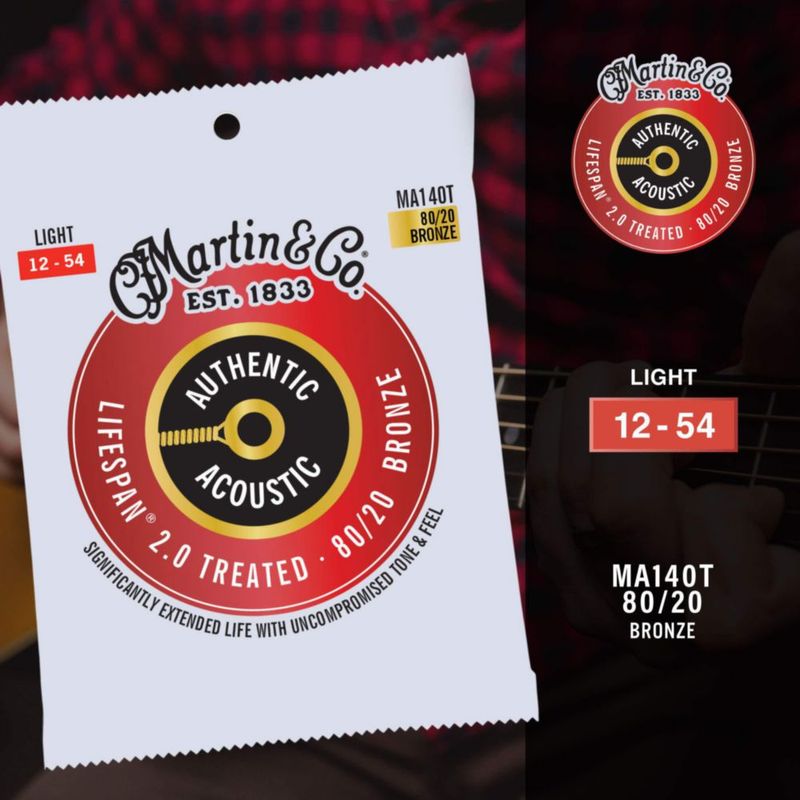 Cuerdas para guitarra Martin Authentic Acoustic Lifetime 2.0 Light