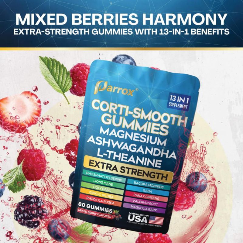 Suplemento Nutricional Parrox Corti-Smooth Gomitas de Bayas