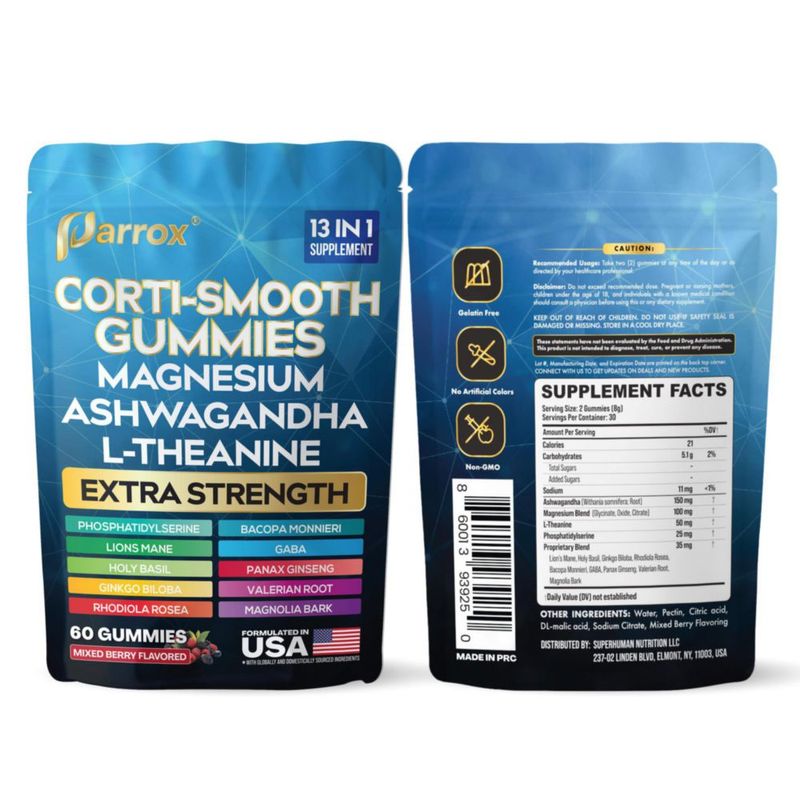 Suplemento Nutricional Parrox Corti-Smooth Gomitas de Bayas