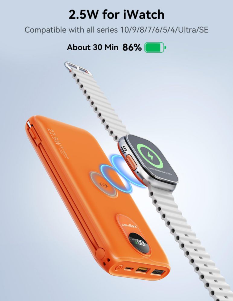 Power Bank XEGNER 10000mAh 20W Inalámbrico para iWatch