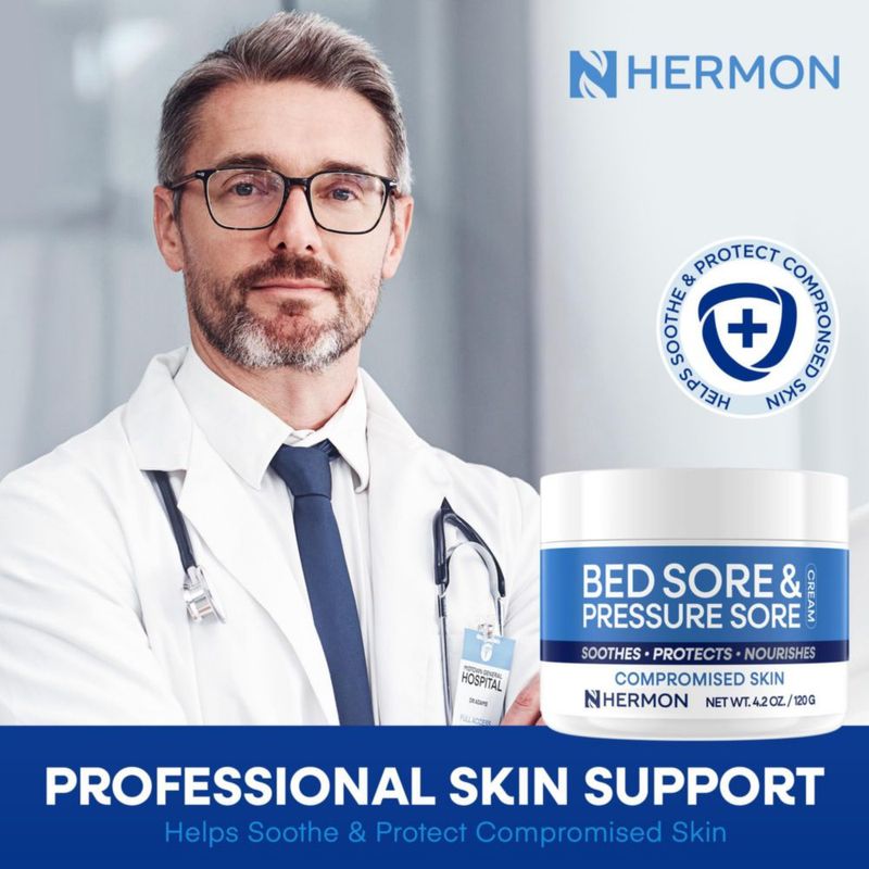Crema para Cuidado de la Piel Hermon para Úlceras por Presión 3 Unidades de 120 ml