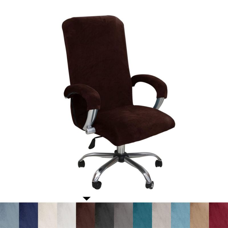 Funda para Silla de Oficina GOWT Terciopelo Plush XL Café