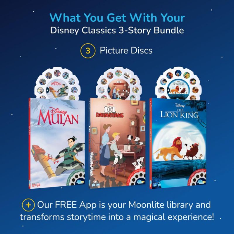Juguete Electrónico Educativo Moonlite Paquete de 3 Cuentos Disney