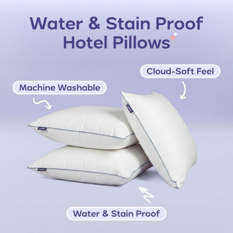 Almohada Mellow Hotel King Impermeable y Resistente a Manchas