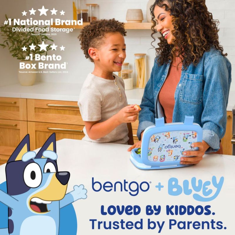 Porta Comidas Bentgo Bluey para Niños con 5 Compartimentos y Tapa Antiderrames