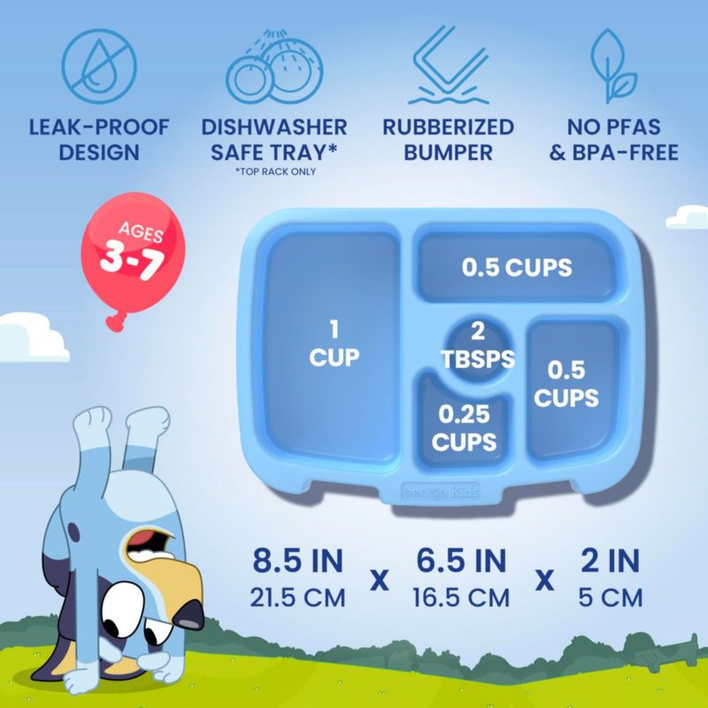 Porta Comidas Bentgo Bluey para Niños con 5 Compartimentos y Tapa Antiderrames