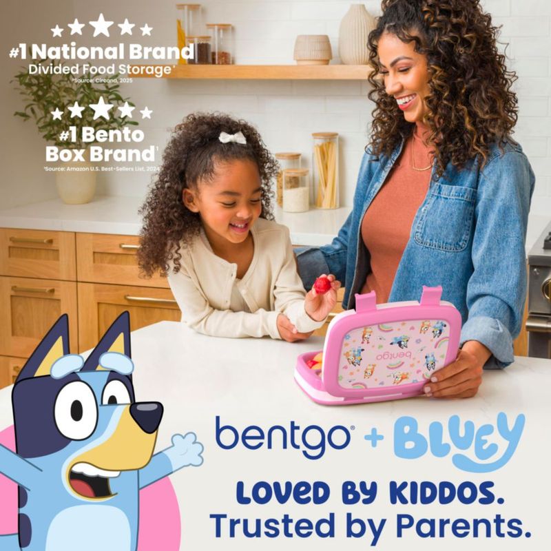 Porta Comidas Bentgo Bluey para Niños con 5 Compartimentos a Prueba de Fugas