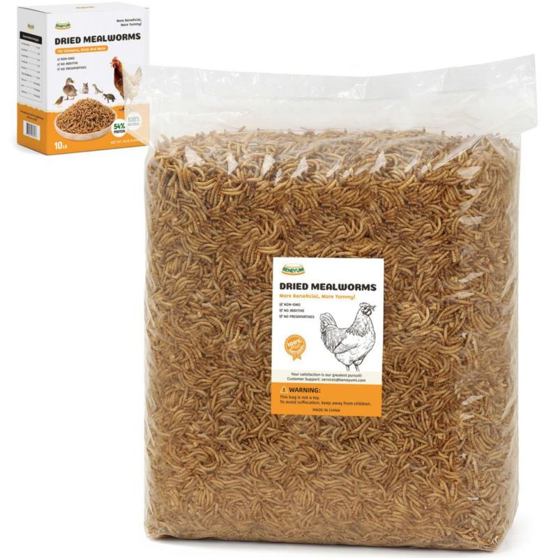 Alimento para Mascotas BENEYUMI Gusanos de Harina Secos 4.5 kg Proteína Natural