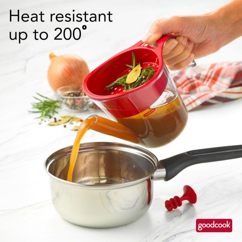 Separador de Grasa GoodCook Resistente al Calor de 2 Tazas con Colador