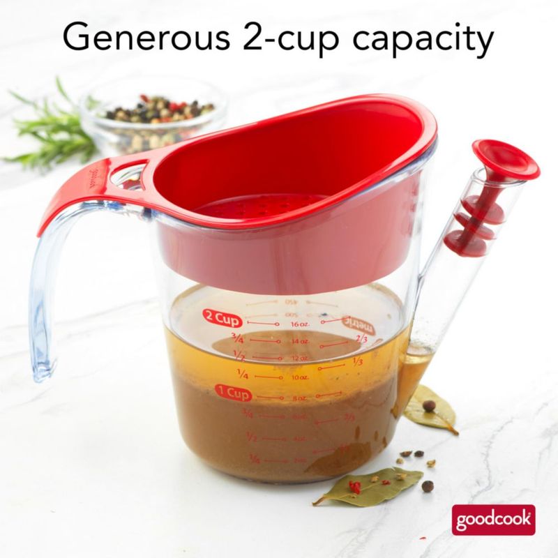 Separador de Grasa GoodCook Resistente al Calor de 2 Tazas con Colador