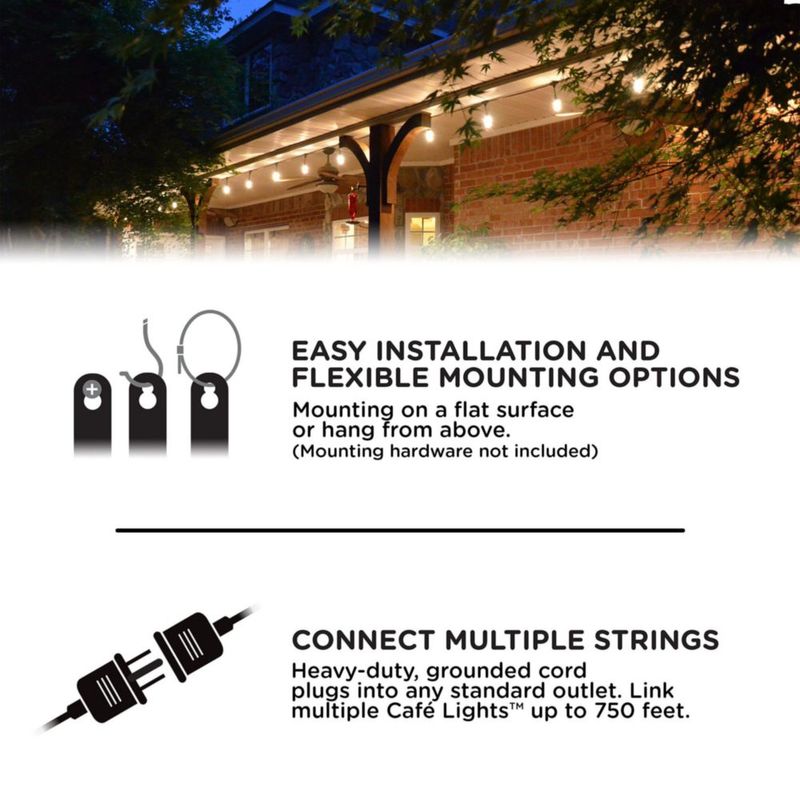 Luces de Cadena Enbrighten 145 m 24 LED Blanco Cálido