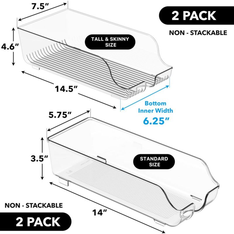 Set de 4 Organizadores Transparentes para Latas Simple Houseware