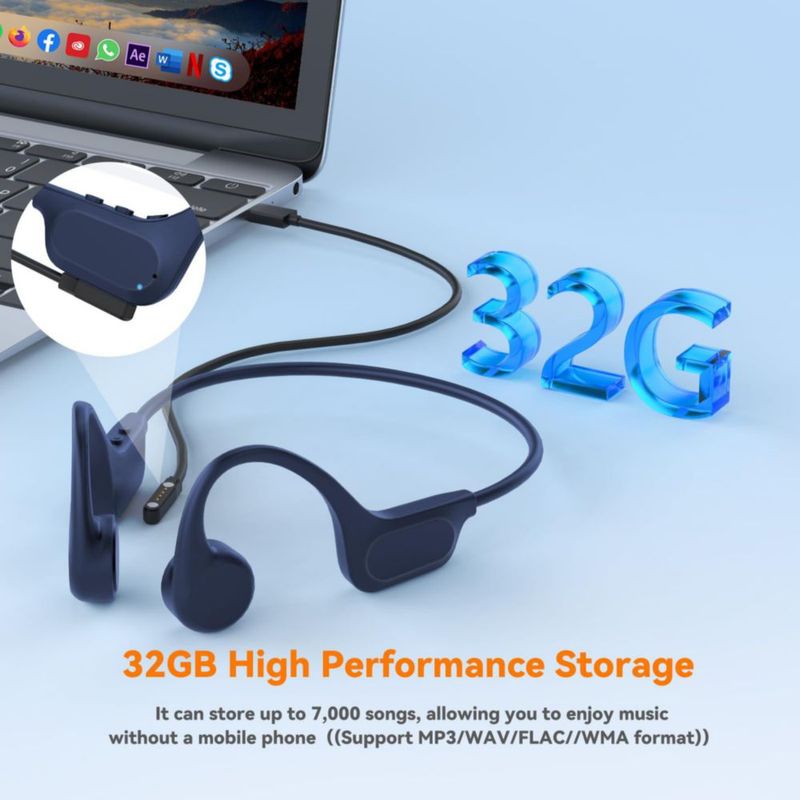 Audífonos RR SPORTS IP68 Resistentes al Agua con Conducción Ósea y 32GB