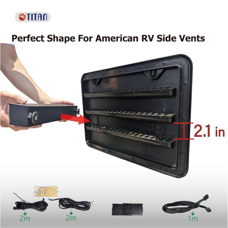 Ventilador Eléctrico TITAN TTC-SC60 IP55 Resistente al Agua para Ventilación Lateral de RV