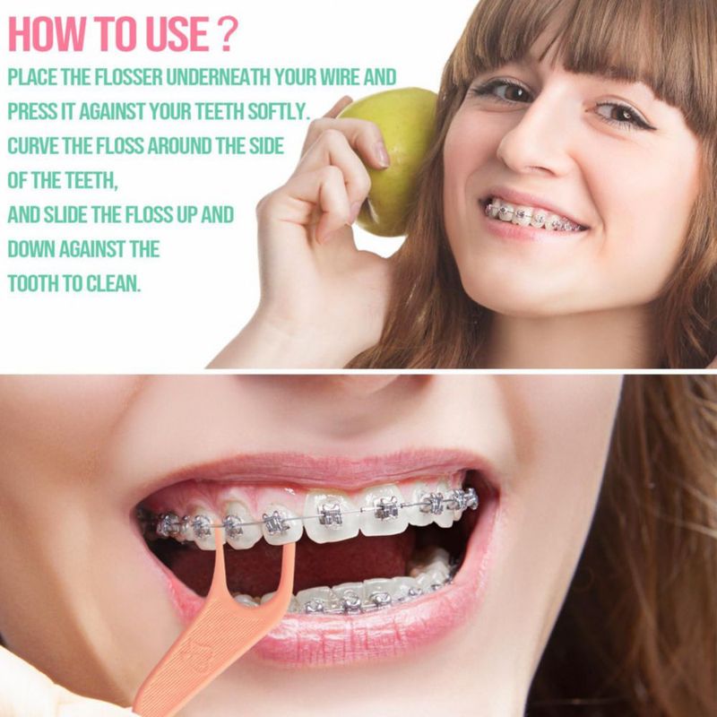 Hilo Dental Dr. Emma Ortodóntico con Sabor a Menta 120 Unidades