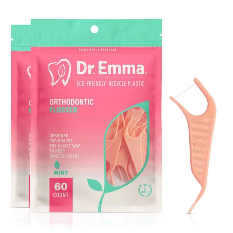 Hilo Dental Dr. Emma Ortodóntico con Sabor a Menta 120 Unidades