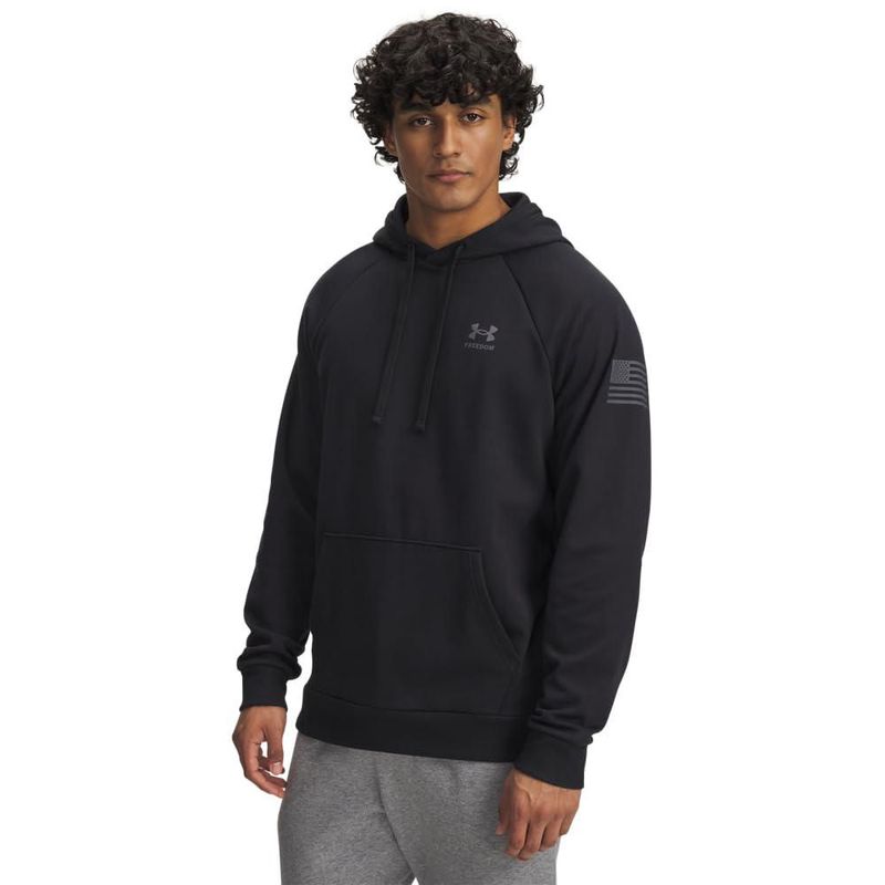 Buzo Under Armour Freedom Flag Hoodie Negro Talle Large