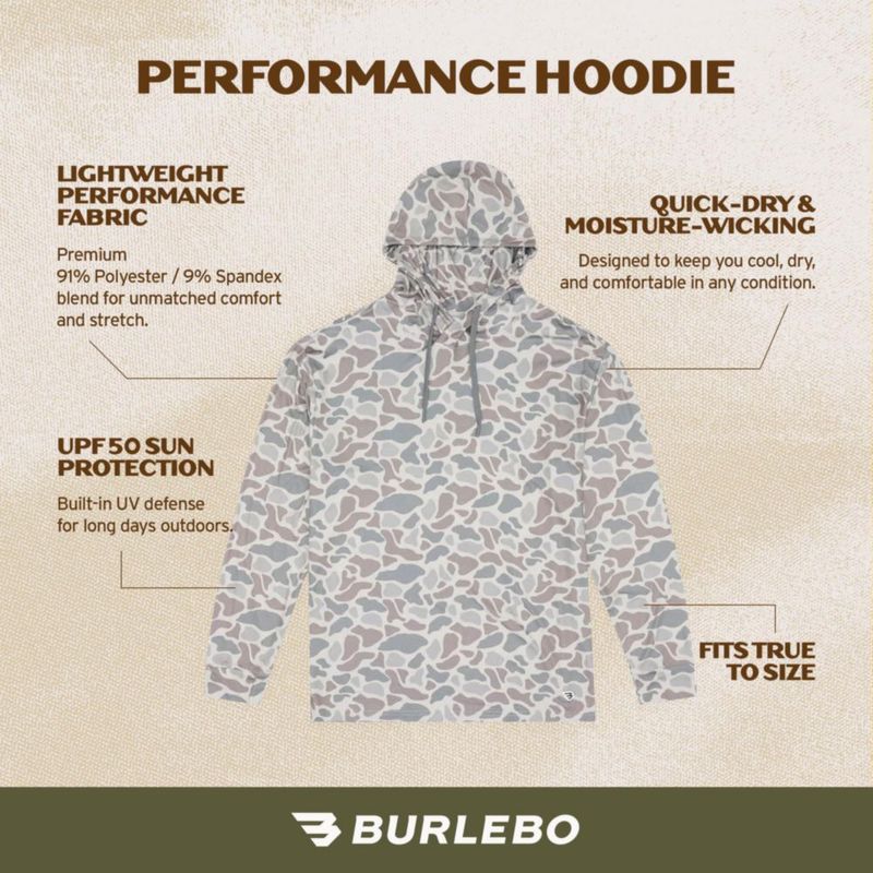Sudadera con Capucha Burlebo Performance Deer Camo
