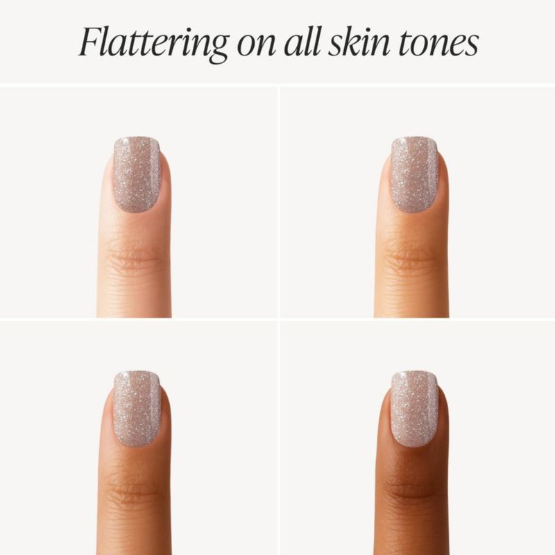 Uñas Postizas Doonails Champagne Metálico Extra Cortas Cuadradas