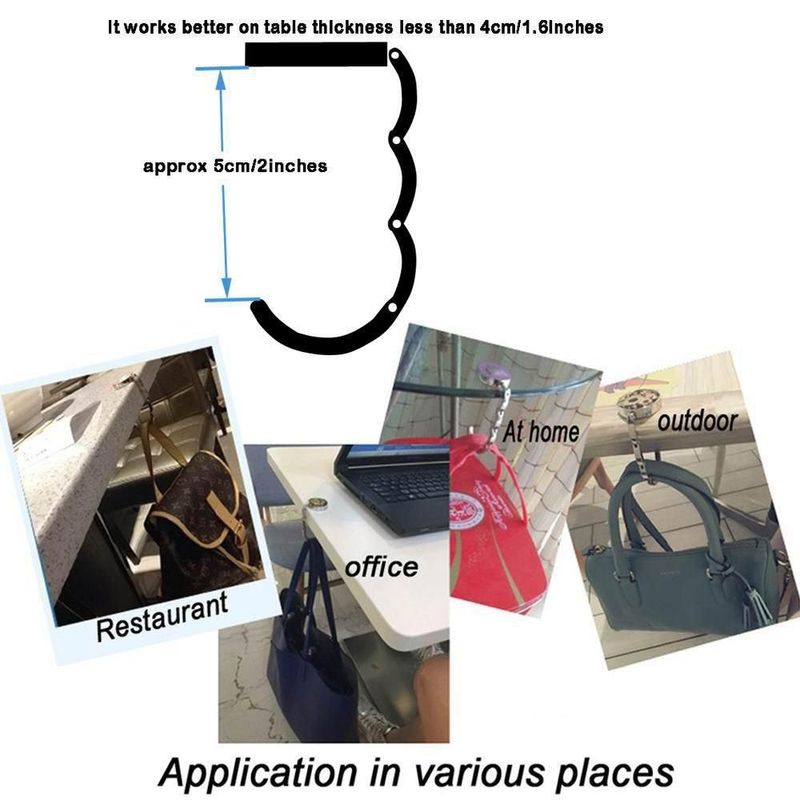 Gancho Temporal Plegable para Bolso ROFLYER Diseño Trébol