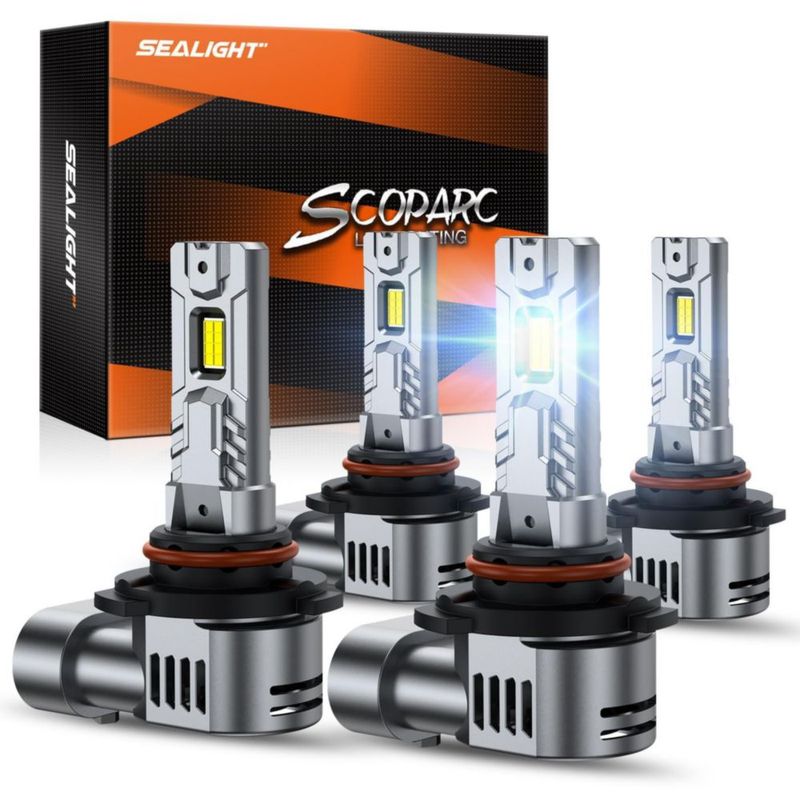 Bombillas de Luz para Vehículo SEALIGHT 9005 9006 140000LM 6500K Paquete de 4