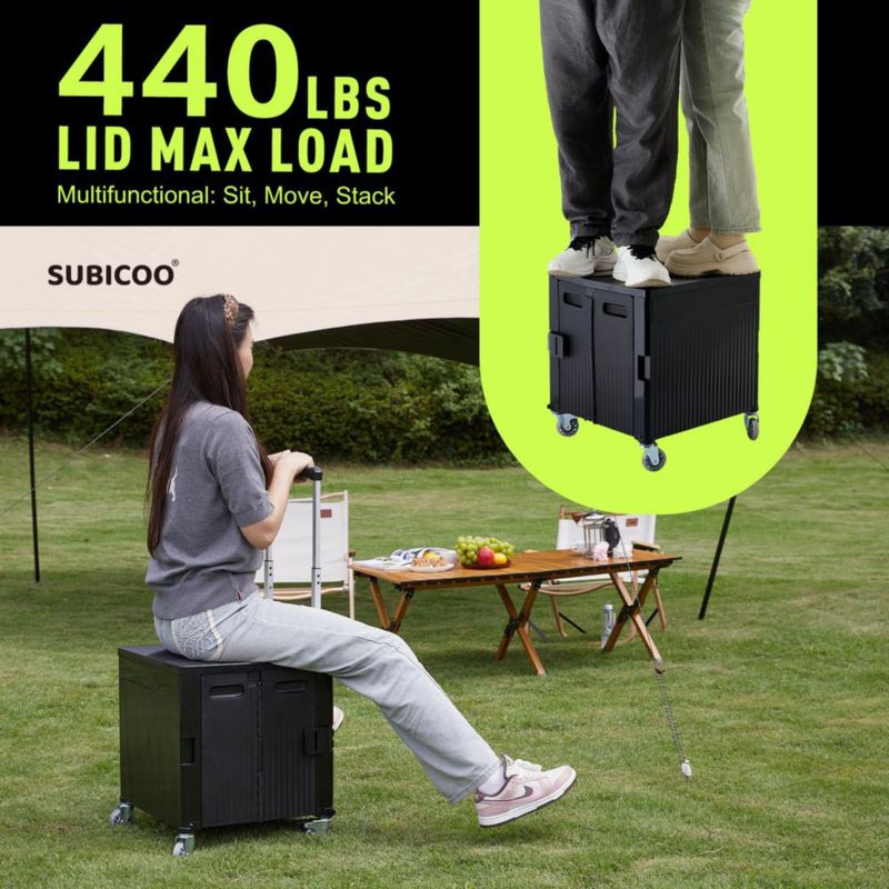 Carrito Utility SUBICOO Plegable con Caja y Tapa