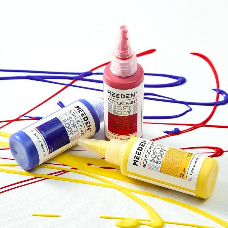 Set de Pintura Acrílica de Cuerpo Suave MEEDEN 24 Colores 60 ml