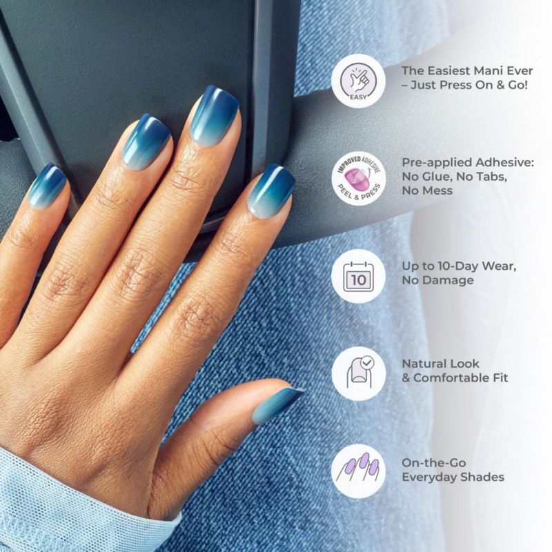Uñas Postizas imPRESS Your Magic Rosa Cortas Squoval 30 piezas