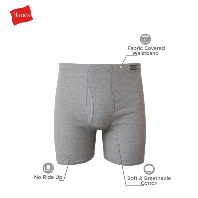Calzoncillos Hanes 6 Pares de Bóxers de Algodón con Tecnología Antitranspirante