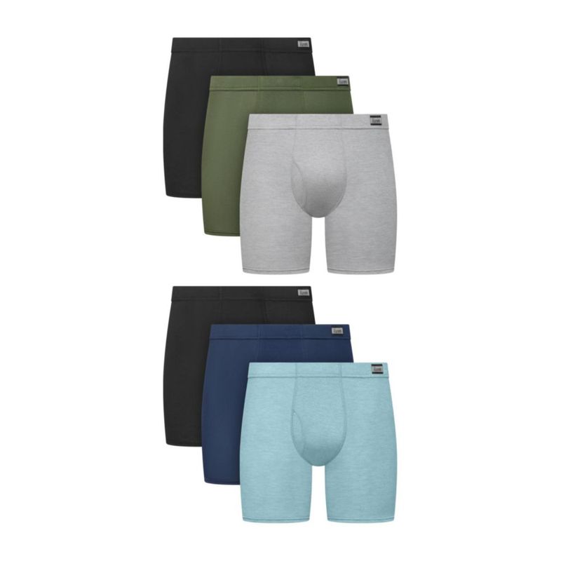 Calzoncillos Hanes 6 Pares de Bóxers de Algodón con Tecnología Antitranspirante
