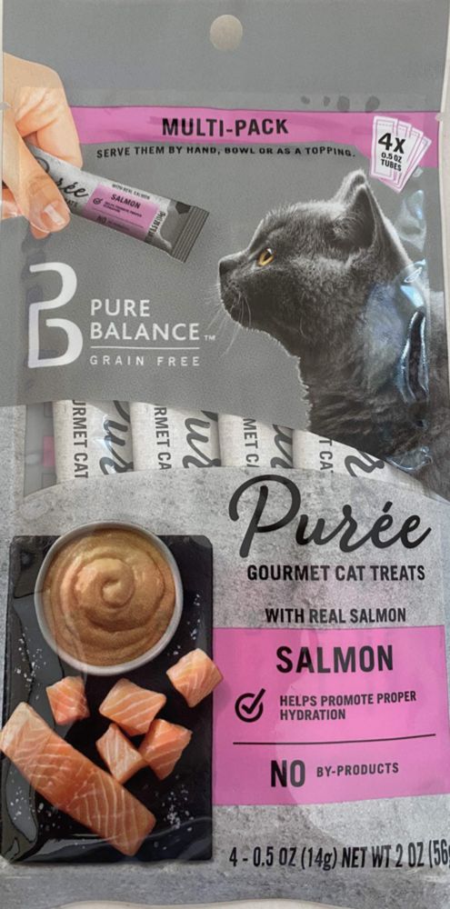 Premios para gatos Pure Balance de salmón sin granos 56 g paquete