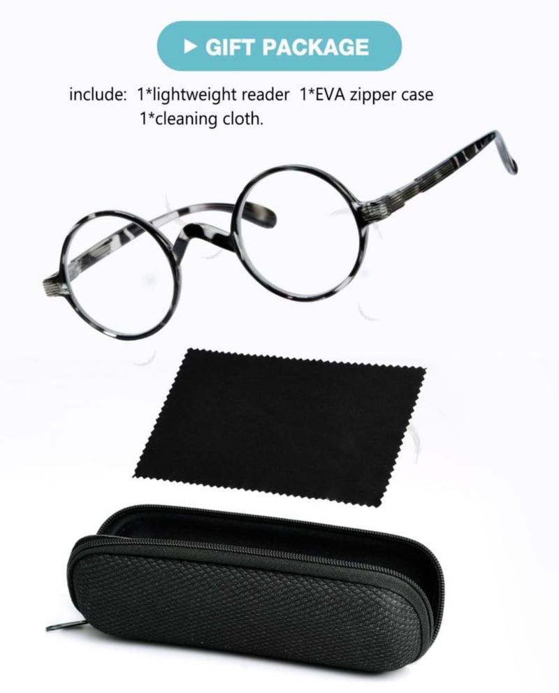 Lentes de Lectura Reducblu Professor Round +2.50 Negro-Blanco