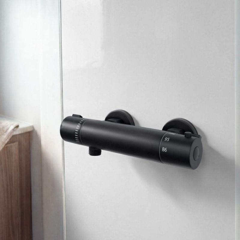 Válvula Termostática para Ducha RV FUGO Latón Negro 10 cm