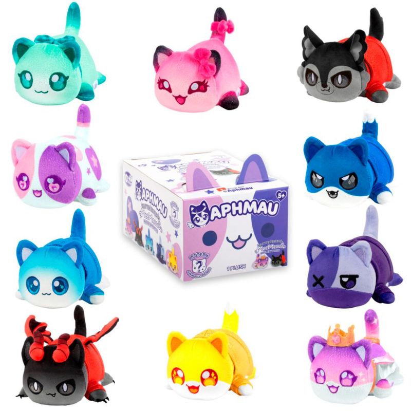 Producto oficial de la serie 6 de peluche Aphmau MeeMeow de 6 pulgadas