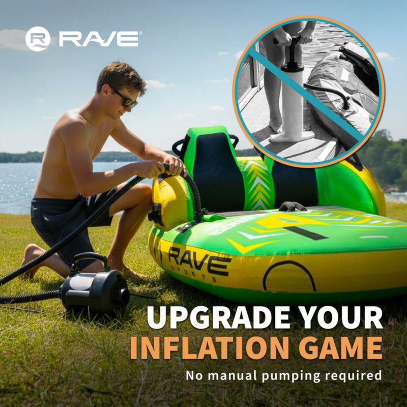 Bomba de Aire Eléctrica RAVE Sports 48 CFM 120V con 5 Adaptadores